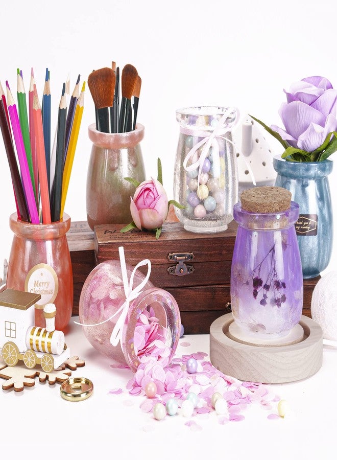 Larcenciel Jar Resin Molds Silicone with 5pcs Cork Lids, Cute Bottle Silicone Molds for Epoxy Resin, DIY Molds for Jar, Storage Bottle, Jewelry Candy Container, Flower Pot, Home Decoration Gifts - Image 2