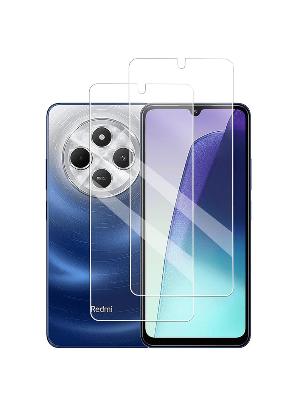 (2 Pcs) Screen Protector for Xiaomi Redmi 14C 4G Tempered Film, [9H&Bubble Free&HD] Easy Install Xiaomi Redmi 14C 4G Screen Protector