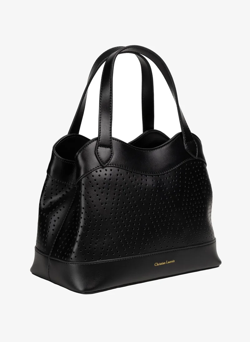 Christian Lacroix Christian Lacroix Women's Nebula Genuine Leather Tote Bag - Black
