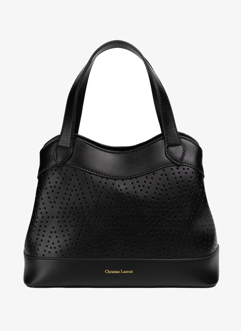 Christian Lacroix Christian Lacroix Women's Nebula Genuine Leather Tote Bag - Black