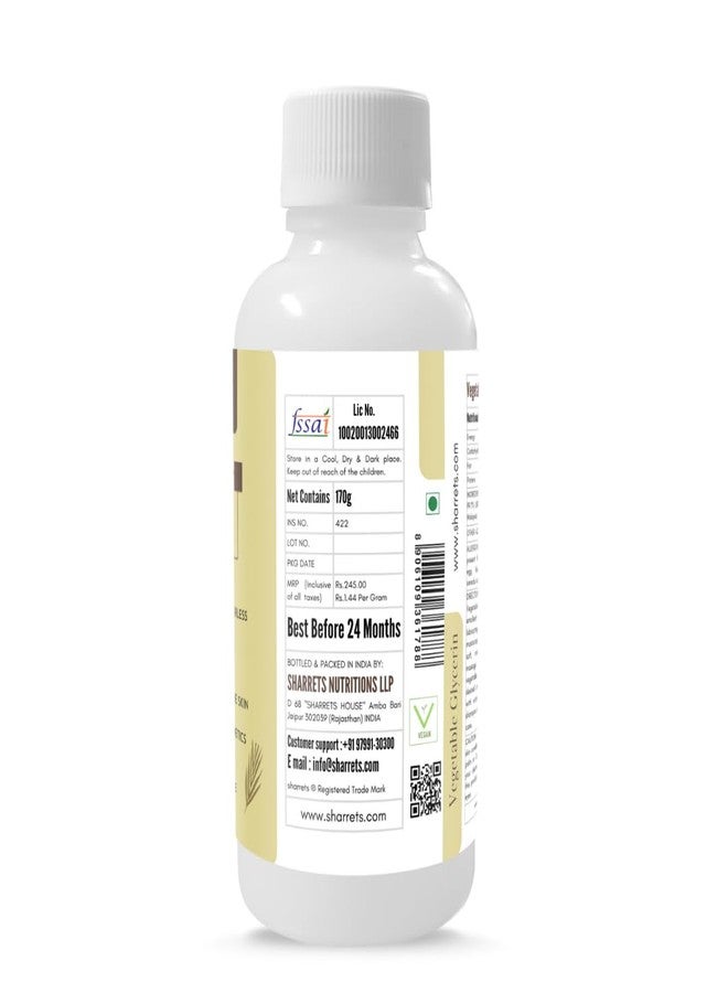 Sharrets Pure Vegetable Glycerin 170g, Edible USP Food Grade & Vegan, Liquid - Image 3