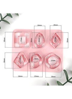 Gleway Gleway Polymer Clay Cutters Set, 6 PCS Clay Earring Cutters for Polymer Clay Jewelry Supplies, Basic Polymer Clay Earrings Cutters Tools Boho Earring Cutters for Polymer Clay  - Image 5