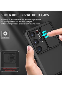 Generic Samsung Galaxy S23 Ultra Black Mobile Phone Case Cover, Innovative Telescopic Bracket, Sliding Protection Camera Window, Bumper Shockproof Phone Back Cover  - Image 5