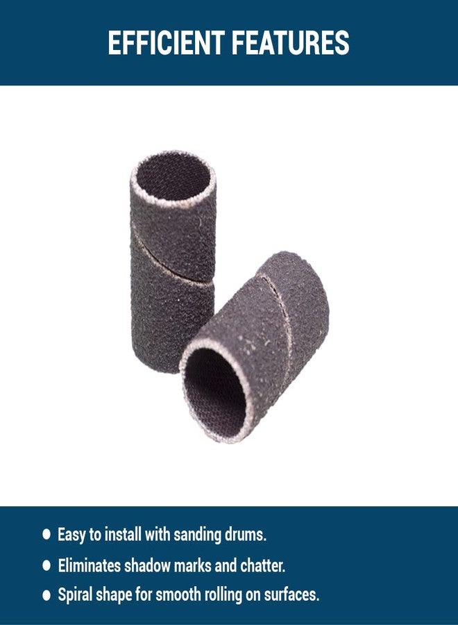 كاشطة القياس أشرطة صنفرة من أكسيد الألومنيوم من Benchmark Abrasives مقاس 1/2 بوصة × 1 بوصة، أشرطة حلزونية ملحقة لصنفرة دوارة للمثقاب وماكينة الصنفرة، صنفرة تلميع المعادن لأعمال النجارة - أداة صنفرة (عبوة من 10 قطع)، حبيبات 80 - Image 4