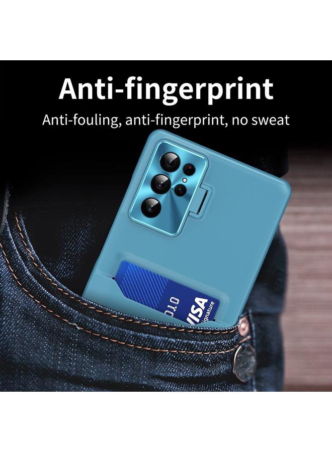 S-TOP Case For Samsung Galaxy S22 Ultra 5G Pure Color Invisible Lens Holder Phone Case - Image 2