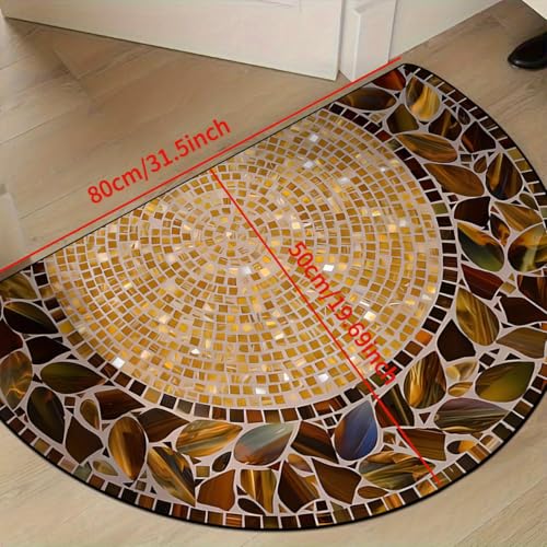 SHOPVILLA Welcome Door Mat/Floor Mats | Super Anti Skid Super Absorbent Carpet Mats | Rugs for Home Kitchen Office | Polyester Door Mats for Home/Bathroom/Bedroom/Kitchen 80x50cm (Leaf) - Image 5