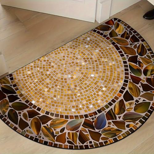SHOPVILLA Welcome Door Mat/Floor Mats | Super Anti Skid Super Absorbent Carpet Mats | Rugs for Home Kitchen Office | Polyester Door Mats for Home/Bathroom/Bedroom/Kitchen 80x50cm (Leaf) - Image 2