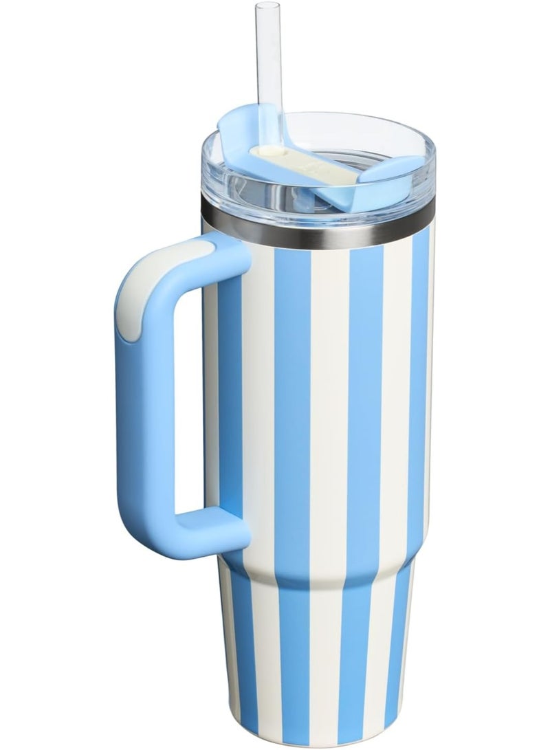 Stanley Cabana Gloss Quencher 40 oz Travel Tumbler | FlowState 3-Position Lid | Insulated Stainless Steel Cup | BPA-Free | Reusable Straw | Comfort-Grip Handle | Car Cup Holder Compatible | Keeps Drinks Hot or Cold for Hours | Durable & Eco-Friendly - Image 2