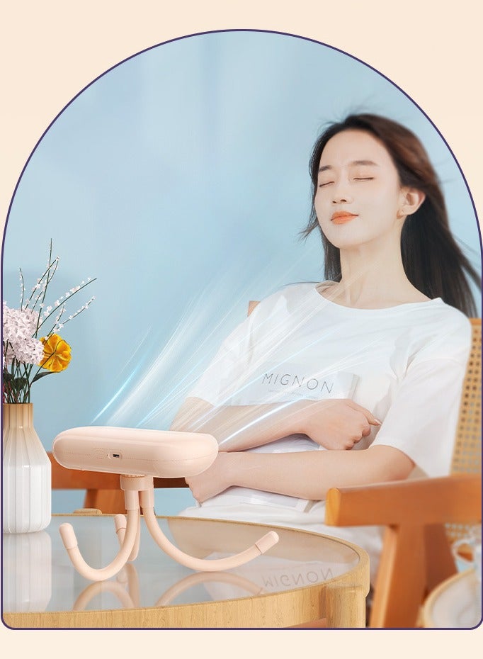 Pretocter Variable stand fan Handy Fan Stroller Fan Bladeless Fan Octopus Bladeless Fan Removable Bracket Silent USB Rechargeable Fan for Baby Stroller/Office/or Outdoors - Image 1