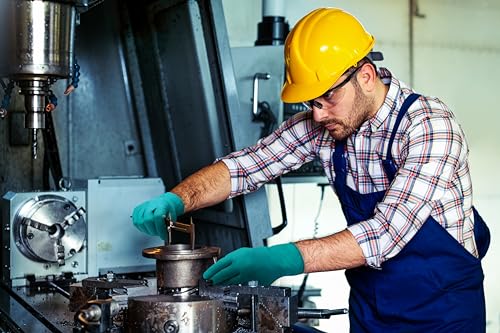 Ansell TouchNTuff Ansell 92-600 Nitrile Lightweight Glove with Beaded Cuff, Chemical/Splash Resistance, Powder Free, 4.7mil Thickness, 240mm Length, Size 8, Green (Box of 100) - Image 2