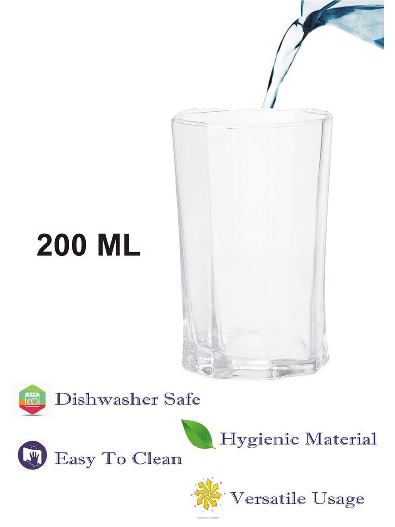 Somil Clear Elegance Timeless Glass Designs for Every Occasion 200 ml Capacity Pack of 12 Size 12 X 65 X 65 Cm - Image 4