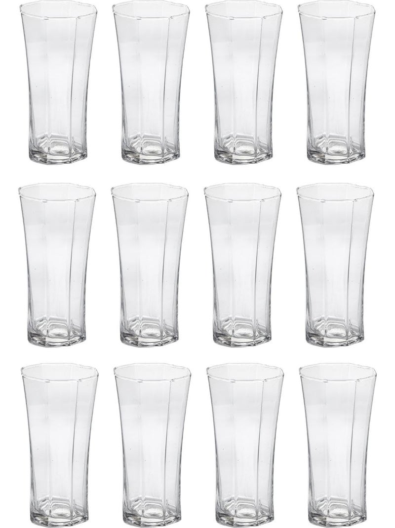 Somil Clear Elegance Timeless Glass Designs for Every Occasion 200 ml Capacity Pack of 12 Size 12 X 65 X 65 Cm - Image 1