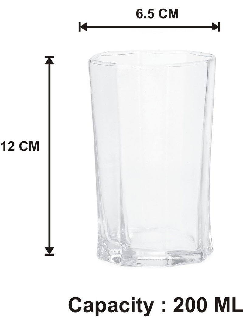 Somil Clear Elegance Timeless Glass Designs for Every Occasion 200 ml Capacity Pack of 12 Size 12 X 65 X 65 Cm - Image 3