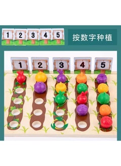Cordova Learning Resources Veggie Farm Sorting wooden Mathematics Early Education Toys  - Image 3
