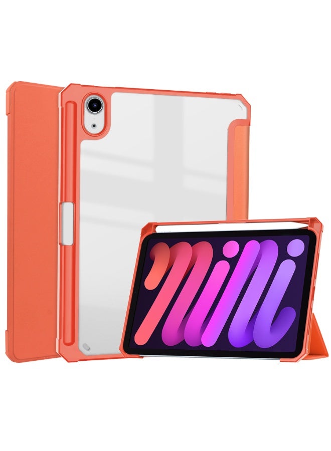 general iPad Mini 7 Case with Pencil Holder (2024), iPad 8.3 inch Clear Shell Cover with Translucent Back Corner, Bumper Protector Case, Auto Wake/Sleep - Image 1