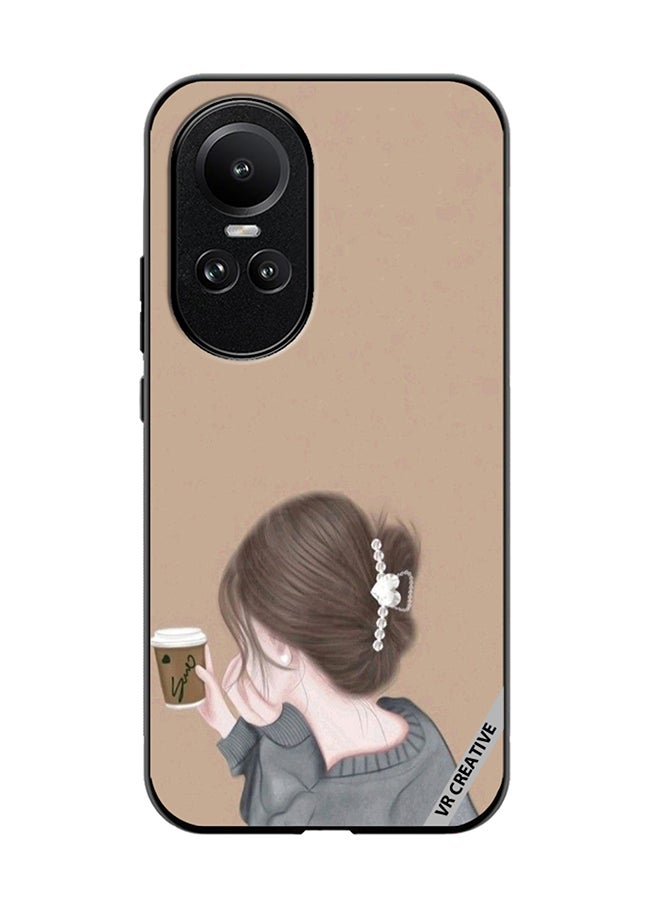 VR CREATIVE - Protective Case Cover For Oppo Reno 10 Sipping Design Multicolour - Image 1