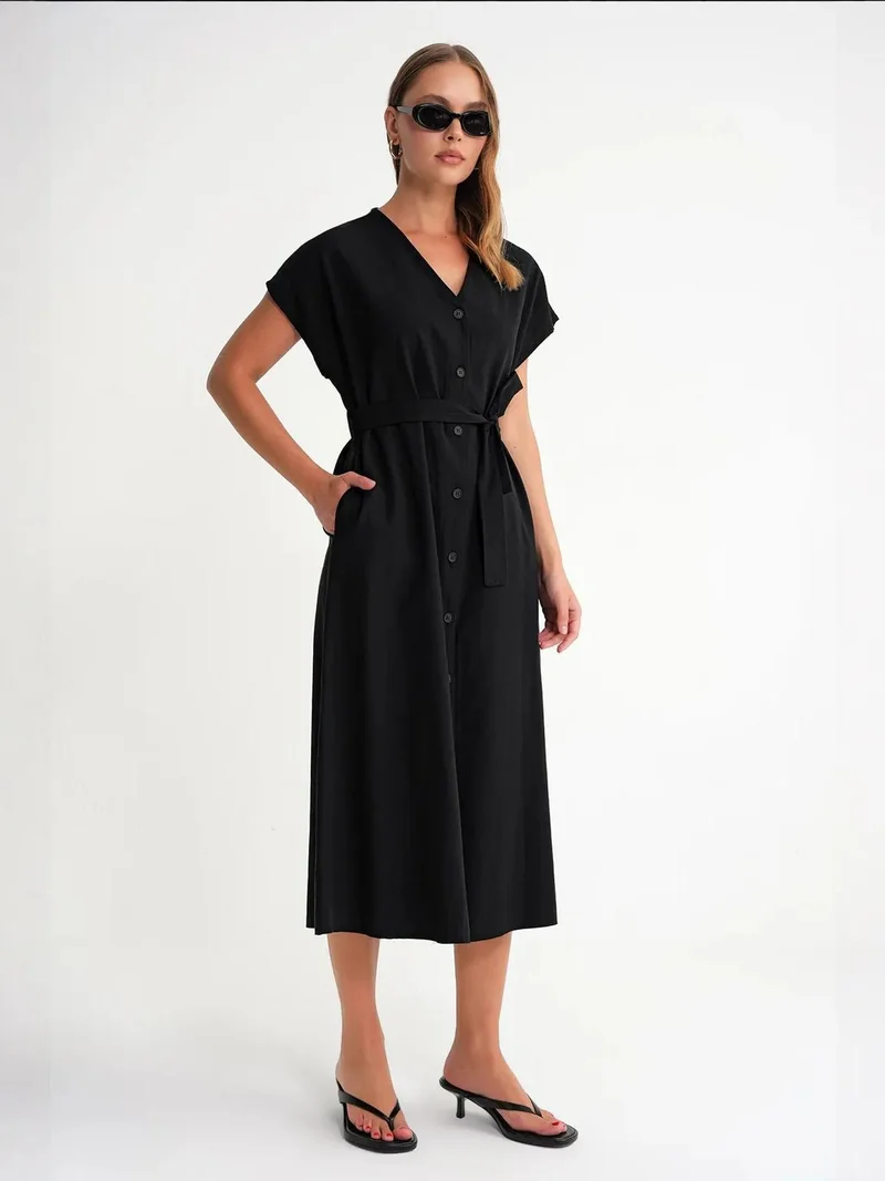 MixRay Mixray Belted Shirt Dress