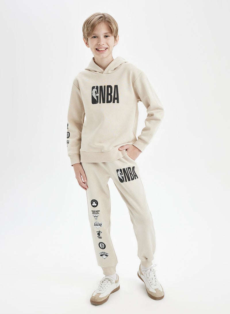 DeFacto Ecru Nba Current Teams Regular Fit Crew Neck Thick Sweatshirt - Image 3