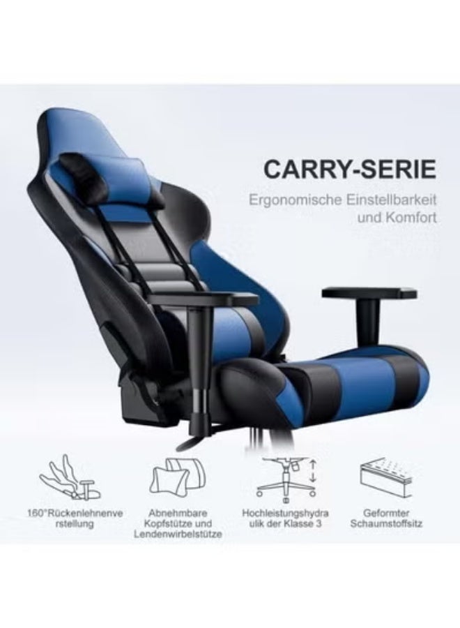 Ergonomic Gaming Chair with Adjustable Height, Reclining Mode, Rocking Function, Headrest and Lumbar Support for Comfortable Long Sitting Sessions - Image 3