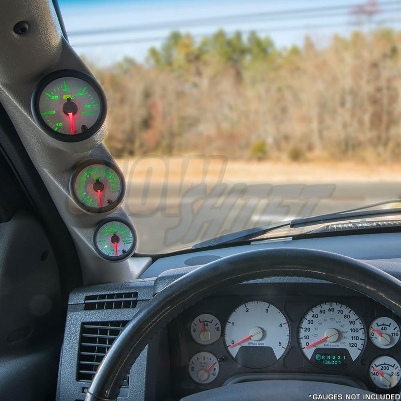 GlowShift Taupe Triple Pillar Pod for 2003-2009 Dodge Ram - Image 2