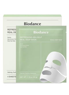 BIODANCE Refreshing Sea kelp Real Deep Mask, 1.19oz(34g) x 4ea  - Image 1
