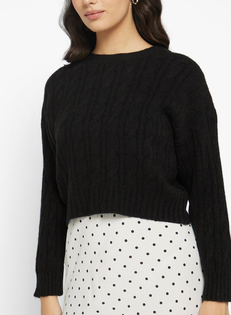 Ginger Chunky Cable Knit Sweater - Image 3