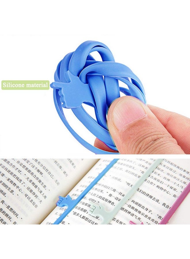 LZYMSZ 8Pcs Silicone Finger Point Bookmarks,Lovely Book Marker For Office School Supplies Stationery Assorted Colors - Image 4