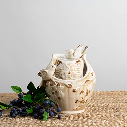 Foreside Home and Garden Foreside Home & Garden Distressed Bird Bath Indoor Water Fountain With Pump - Image 2