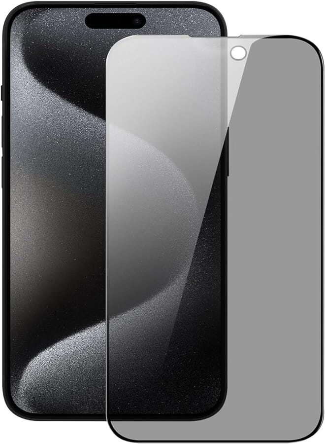 Next Next store Knight Series Tempered Glass Privacy Screen Protector with 2.5D Hard Film for iPhone 14 Pro Max - Full Coverage Explosion-Proof