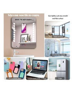 Excefore 4 Pack Double Sided Silicone Suction Phone Mount, Hands-Free Phone Accessories Holder, Non Slip Suction Cup Phone Mount, Suitable for Selfies and Videos (Pink, Mint Green, White, Grey)  - Image 3