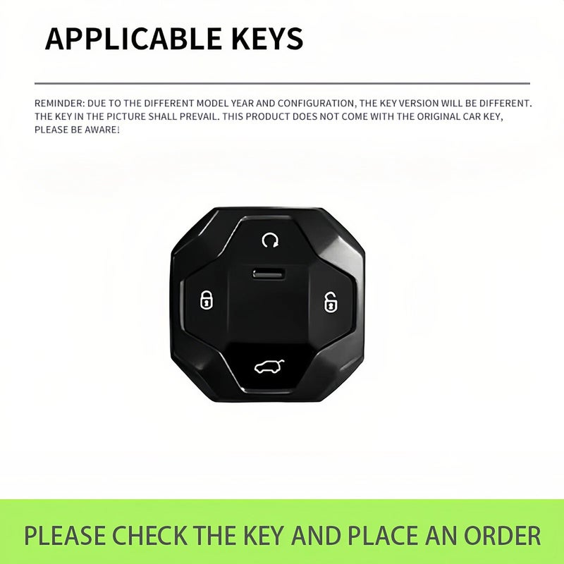 Zinc Alloy Leather Key Fob Protectors For Jetour Traveller T2/Jetour T2/Jetour T1 Keychain Remote Cover Shell Housing Fob Accessories (green) - Image 3