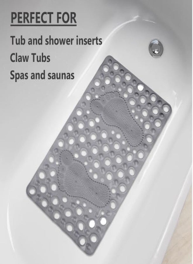 MVM Enterprise Premium PVC Silicone Shower Bath Mat Anti Slip Bathtub Bathroom Met with Suction Cup Drain Hole Anti Skid Non-Slippery Rubber Floormat for Toilet Kitchen - Image 4