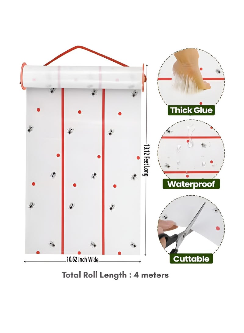 Toshionics Flying Insect Glue Sticker Trap Eco Friendly Pest Control Solution Indoor Use Sticky Fly Paper Strips Effective Mosquito Fly Gnats Fruit Fly Bug Catcher Fly Trap Sticky Trap Glue Trap Fly Catcher Insect Trap Pest Control Indoor Mosquito Trap Gnat Trap Fruit Fly Trap Bug Killer Strips Non Toxic Fly Paper Safe Home Fly Trap Kit With Hanging Hooks - Image 2