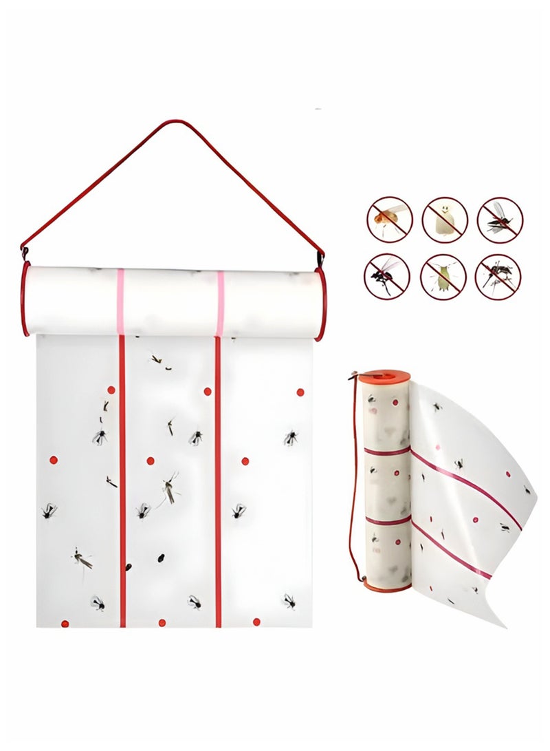 Toshionics Flying Insect Glue Sticker Trap Eco Friendly Pest Control Solution Indoor Use Sticky Fly Paper Strips Effective Mosquito Fly Gnats Fruit Fly Bug Catcher Fly Trap Sticky Trap Glue Trap Fly Catcher Insect Trap Pest Control Indoor Mosquito Trap Gnat Trap Fruit Fly Trap Bug Killer Strips Non Toxic Fly Paper Safe Home Fly Trap Kit With Hanging Hooks - Image 1