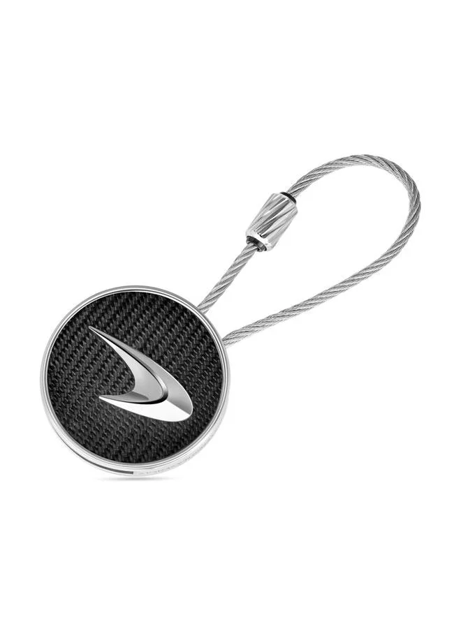 مكلارين Track Black and Silver Keyring for Men