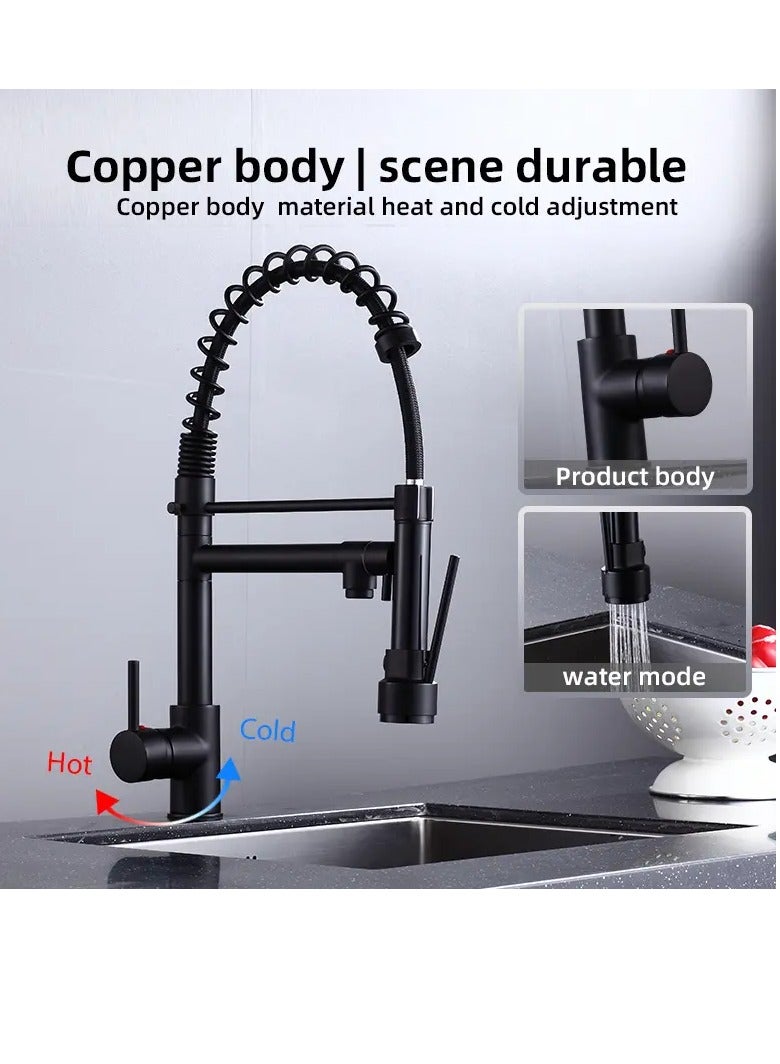 Yalin Luxury pullout sink taps pull out kitchen faucet matt black with pull down sprayer kitchen tap kitchen sink faucet - Image 2
