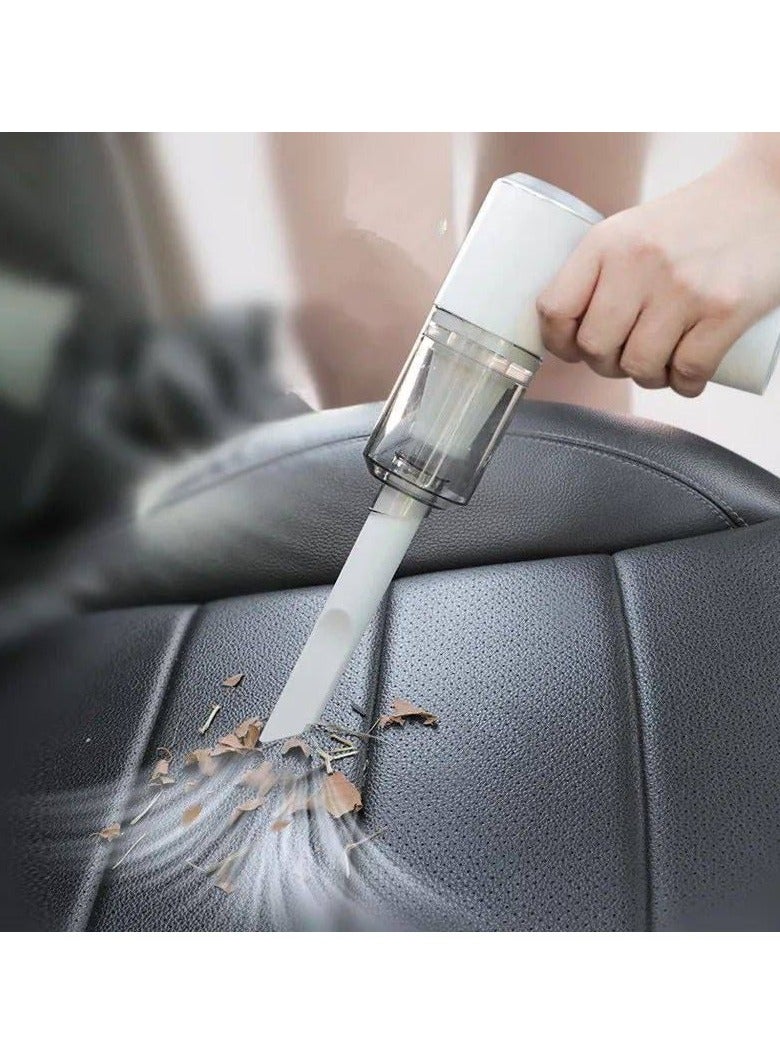 مكنسة كهربائية 3 في 1 مع منفاخ هواء صغير ومنفذ USB - مكنسة محمولة جافة ورطبة لاسلكية للمنزل، الحيوانات الأليفة، المكتب والمركبات  - Image 3