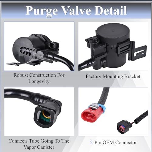 PANNUOSCS Vapor Canister Vent Solenoid 911-070 Compatible with 2004-2012 Chevy Colorado GMC Canyon H3 H3T Purge Valve Replace 20907779 10386359 25948082 CVS10 - Image 2