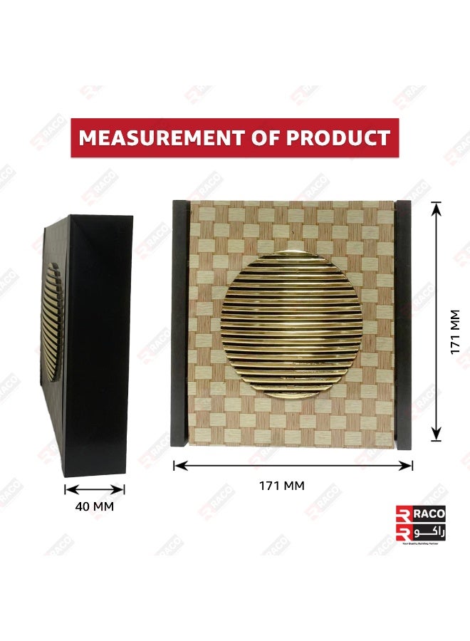 RACO Doorbell Chime – Classic Ding Dong Sound, 220V Electric Door Bell with Elegant Wooden Pattern Design – Durable & Stylish Home Calling Bell - Image 5