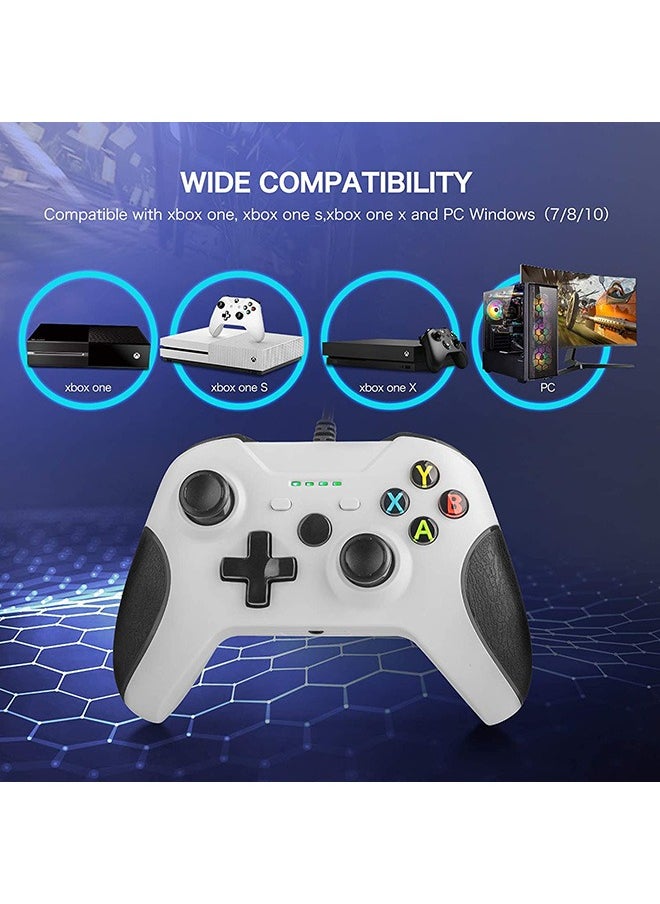 ماركة غير محددة - وحدة تحكم سلكية لأجهزة Xbox One/Xbox Series X|S، وحدة تحكم Xbox السلكية مع اهتزاز مزدوج ومقبس صوت، وحدة تحكم سلكية لـ Xbox USB Gamepad Joypad لأجهزة Xbox 1X/S/Series S|X/PC (Win7/8/10) - Image 1