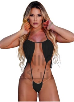 MANIKAN Women's Lingerie One-Piece Bikini-Style with Ribbons  - Image 1