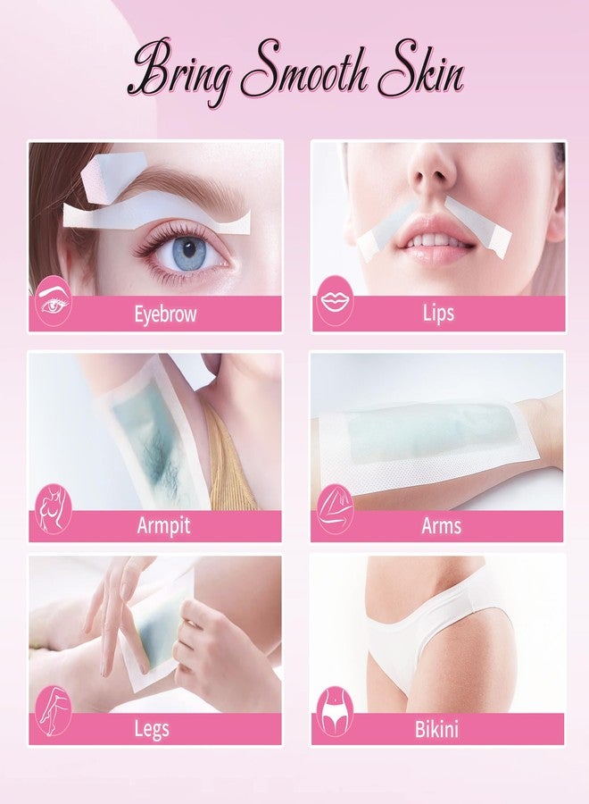 Beauty7 شرائح شمع الحواجب Beauty7، 88 قطعة شرائح شمع للجسم، شريط شمع الشفاه، شريط شمع البيكيني والساقين والذراعين والوجه، إزالة الشعر مع 8 مناديل زيت مهدئة، لجميع أنواع البشرة للنساء - Image 4