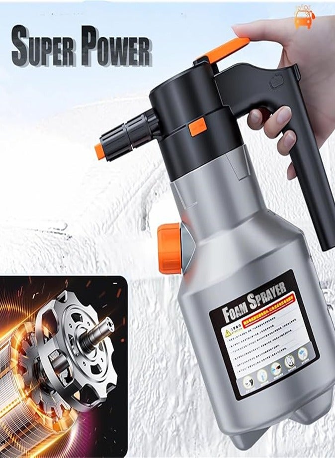 Generic Electric Foam Sprayer, 0.5 Gallon/2 Liter Car Foam Sprayer, 2 Modes with USB Rechargeable 4500mAh for Car Washing Gardening House Cleaning  - Image 2