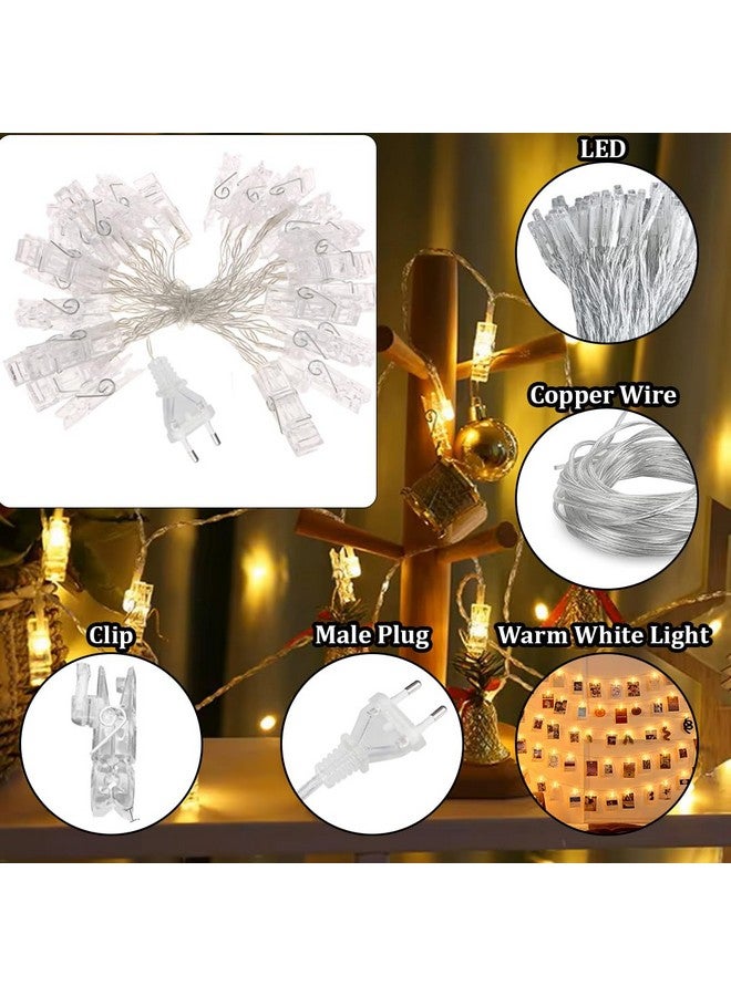 fizzytech Normal Clip String Light 14 Clips 3 Meter Outdoor Decoration Light(Plastic, LED) (Normal Clip Light-Warm White, Pack of 1) - Image 3