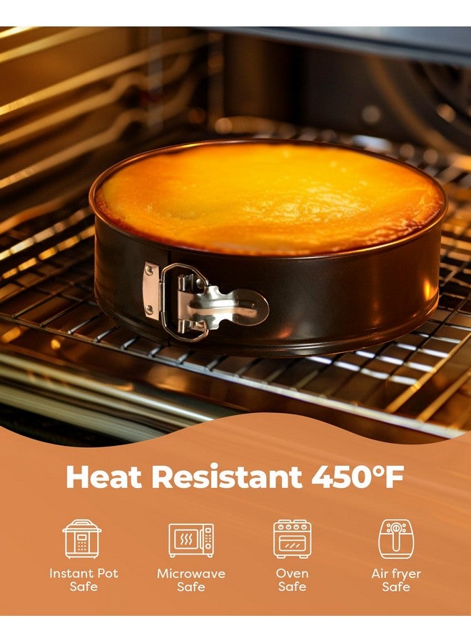 Kootek Cake Pan Set of 3, Nonstick Springform Pans with Removable Bottom, 4, 7, 9 Inch Round Cheesecake Baking Pans with 50 Pcs Parchment Paper Liners - Image 4