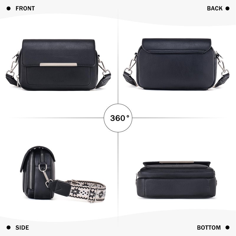 Roulens Crossbody Bags for Women Small Crossbody Wallet Purses with Card Slots Leather Shoulder Handbags Travel/Daily Use - Image 4