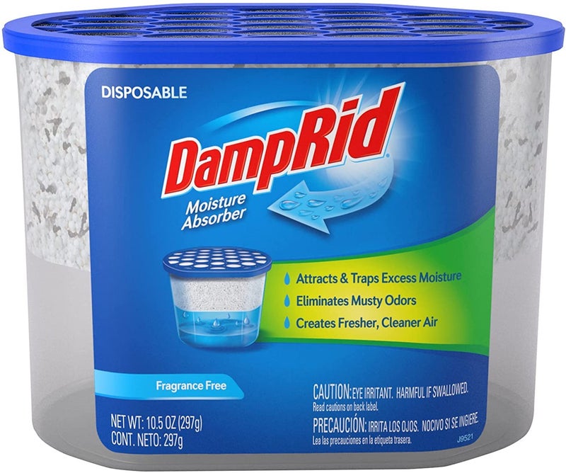 WM Barr DampRid Fragrance Free Disposable Moisture Absorber - 10.5 oz. Each - 3 Pack – Attracts & Traps Excess Moisture, Eliminates Musty Odors, Creates Fresher, Cleaner Air - Image 2