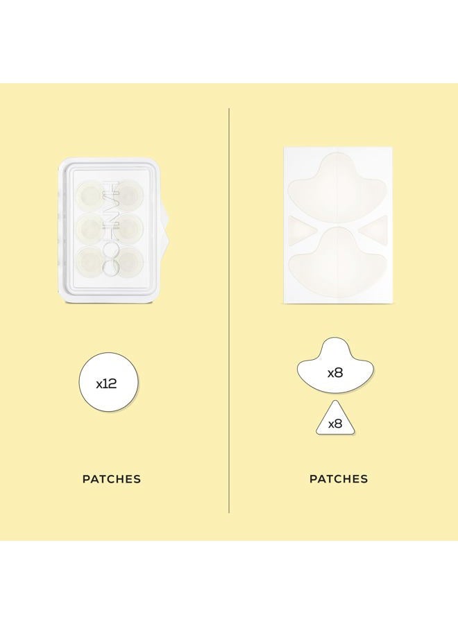 HANHOO Dark Spot Brightening Patch T-Zone Pore Patch|Hydrocolloid Nose Strips|Microneedle Patches for Dark Spots| T-Zone Pore Patches - 8 Pore + 8 Triangle Patches|Dark Spot Brightening Patch 12 - Image 2