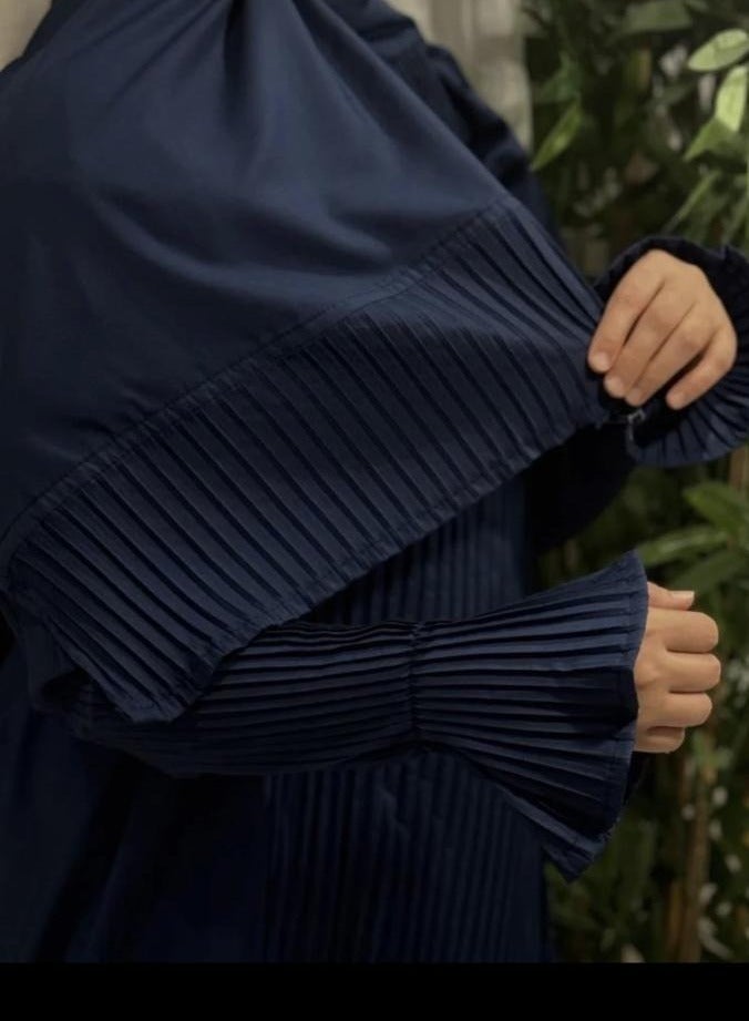 Prayer mat with pleated prayer sheet - The Bee Set - Navy - Image 2