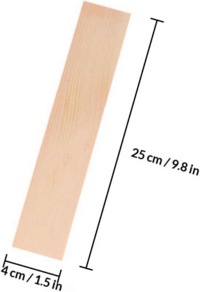 10pcs 6mm Pine Wood Boards Unfinished Craft Panels 4x25cm Wooden Blocks for DIY Painting and Shelving Art Projects - Image 2